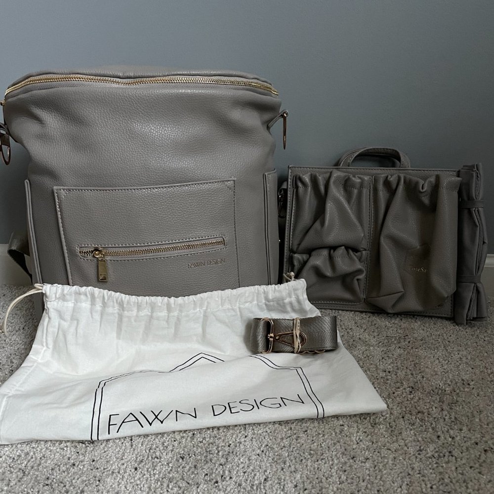 Fawn Design Original Diaper Bag, Gray